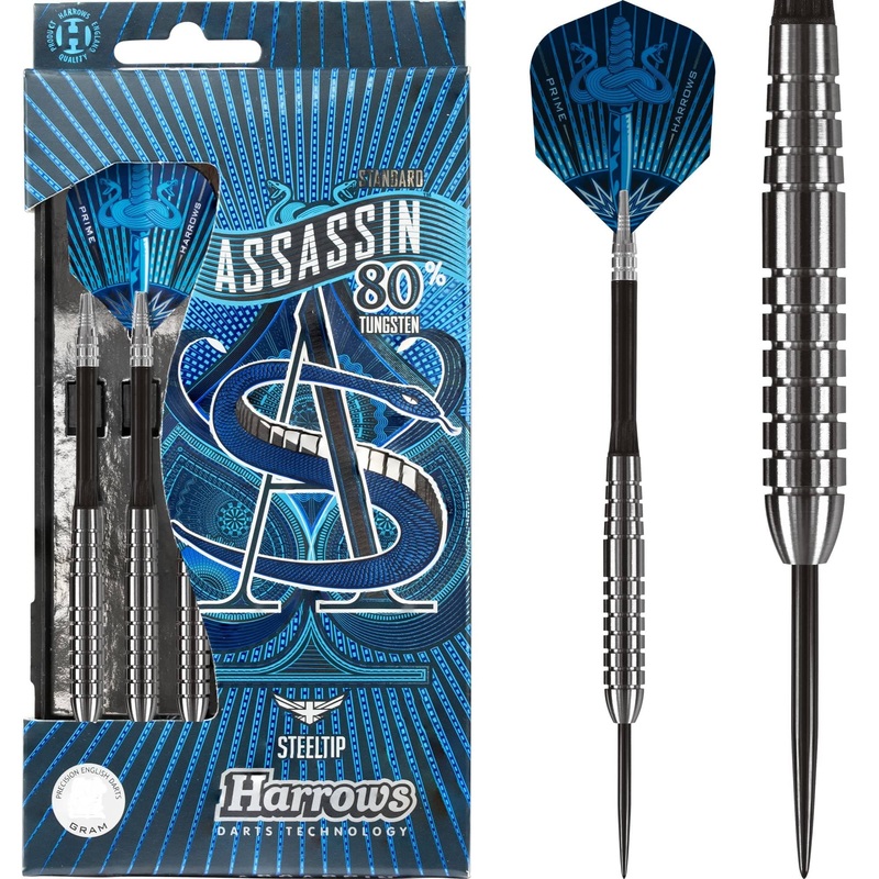 Harrows Assassin Darts – Steel Tip – Std – Ringed – 24g 24g