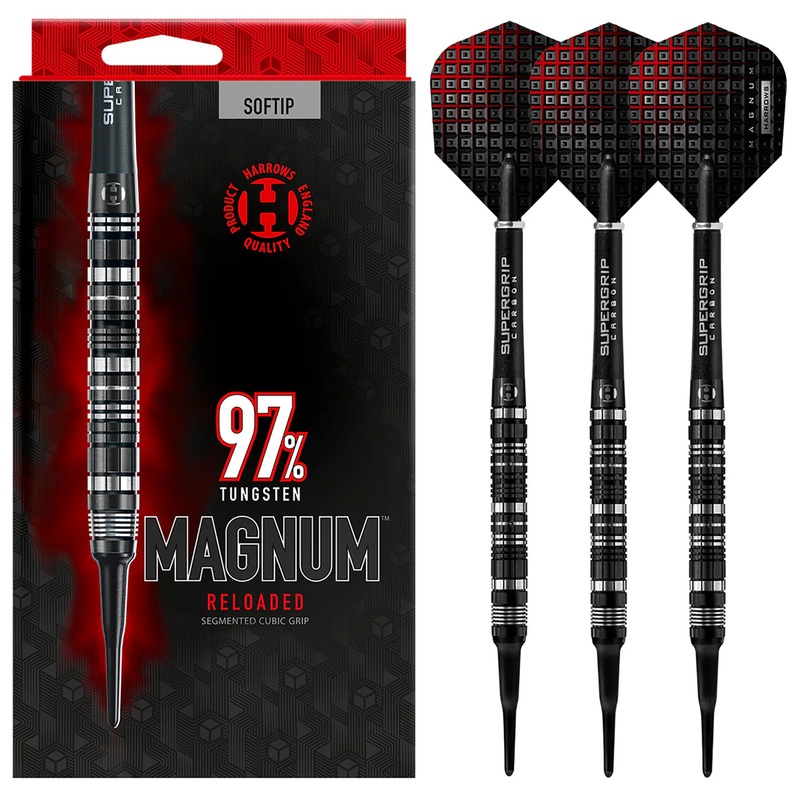 Harrows Magnum Reloaded – Soft Tip Darts – 97% Tungsten – 18g