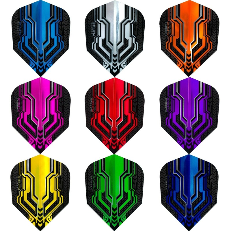 *Harrows Plexus Dart Flights – Std Shape – 100 Micron Aqua Blue