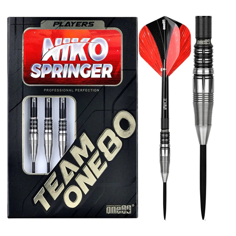 One80 Niko Springer 90% Tungsten Steel Tip Darts 24 GRAM