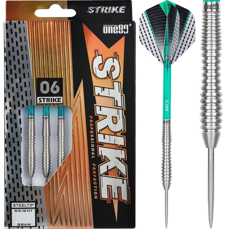 One80 Strike Darts – Steel Tip – S6 – Ringed 22g