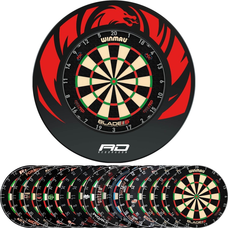 Red Dragon – Dragon Design Dartboard Surround & Dartboard Bundle – Choose Your Board Bulls NL – Advantage 501