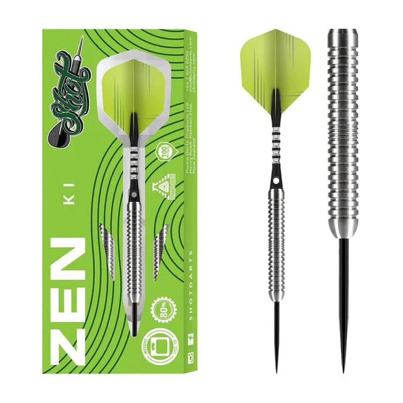 Shot Zen Series Ki 80% Tungsten Steel Tip Darts 22 GRAM