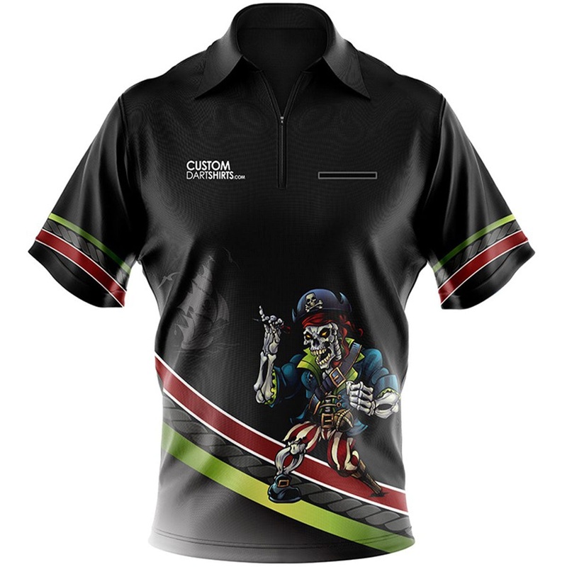 Skeleton Pirate Custom Dart Shirt Extra Small