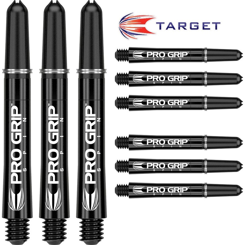 Target Pro Grip Spin 3 Sets Shafts Black Short – 34mm
