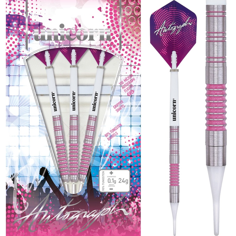 Unicorn Autograph Darts – Soft Tip Tungsten – Pink 19g