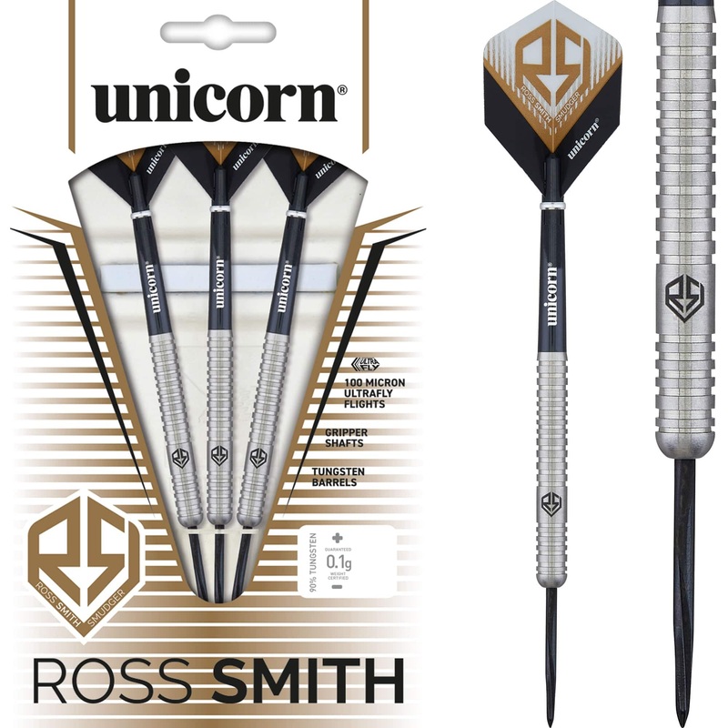 Unicorn Ross Smith Darts – Steel Tip – 90% – Smudger – Natural 20g