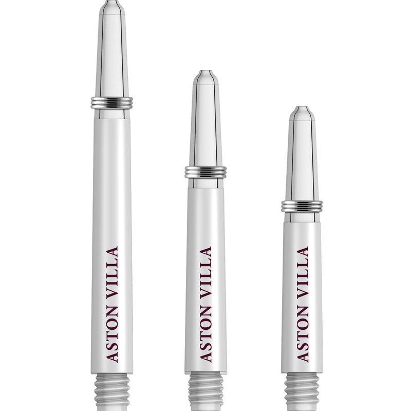 Aston Villa FC Nylon Shafts – Dart Stems with Springs – AVFC – White Medium