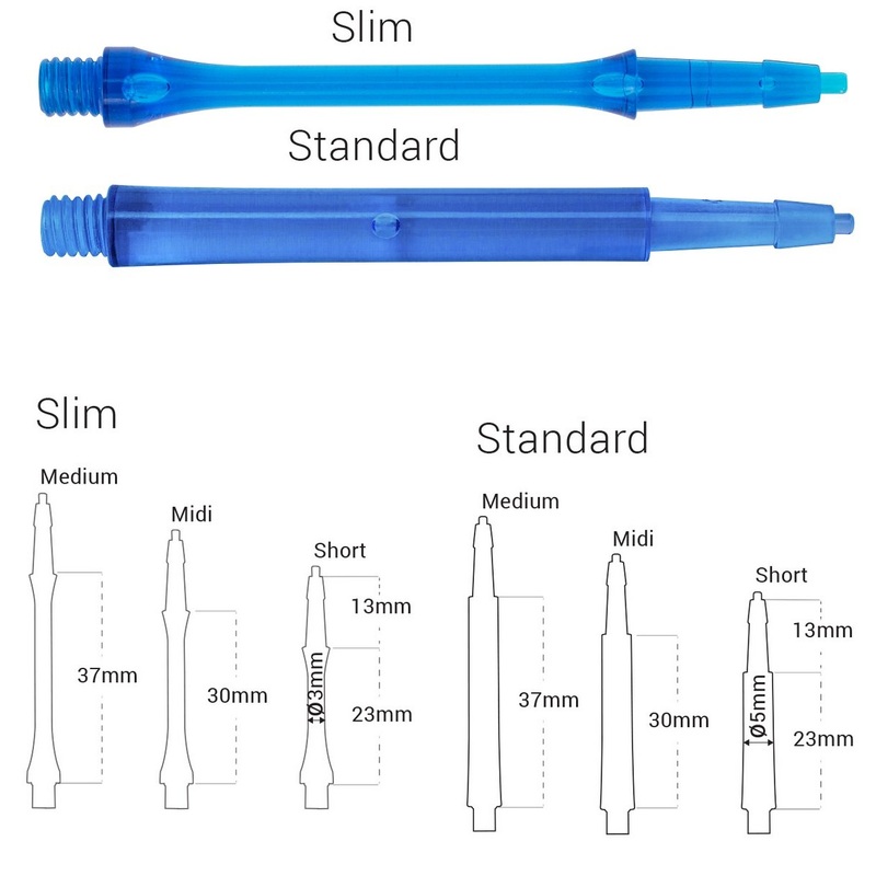 Harrows CLIC Aqua System Dart Stems / Shafts Medium Slim