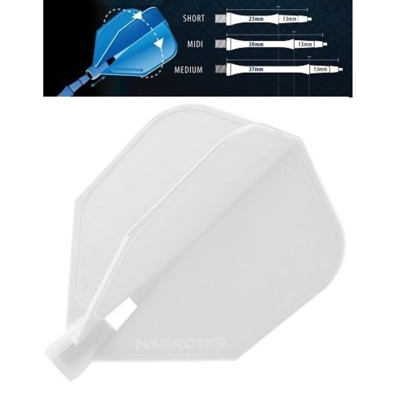Harrows CLIC White System Rigid Dart Flights