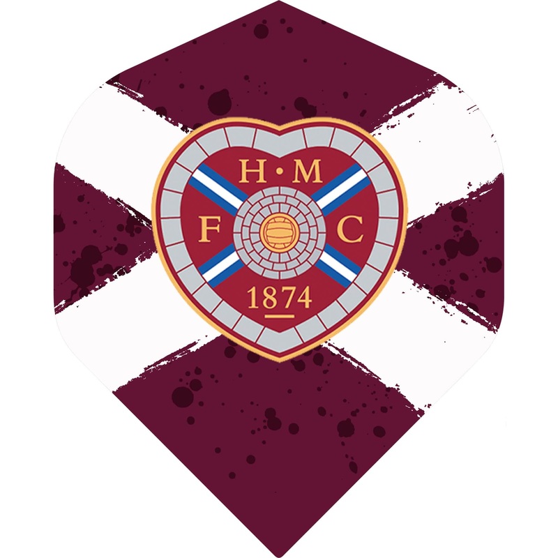 Heart of Midlothian FC – Official Licensed – Hearts – Dart Flights – No2 – Std – F2 – Saltire Crest