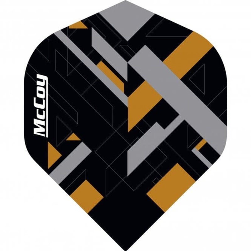 McCoy Dart Flights – 100 Micron – No2 – Std – Pack Design – Black