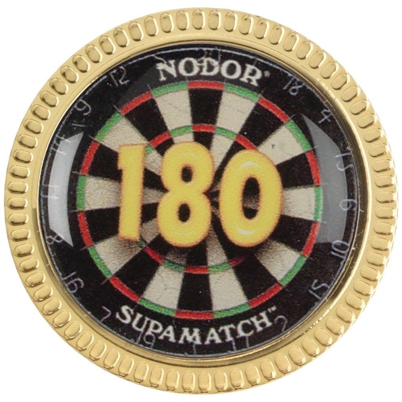 Metal Round Badge – with 180 Dartboard Insert – 180 Badge