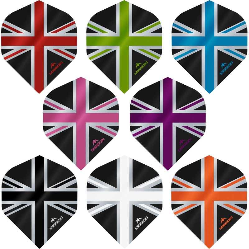 *Mission Alliance Union Jack Dart Flights – No2 – Std – Black Black