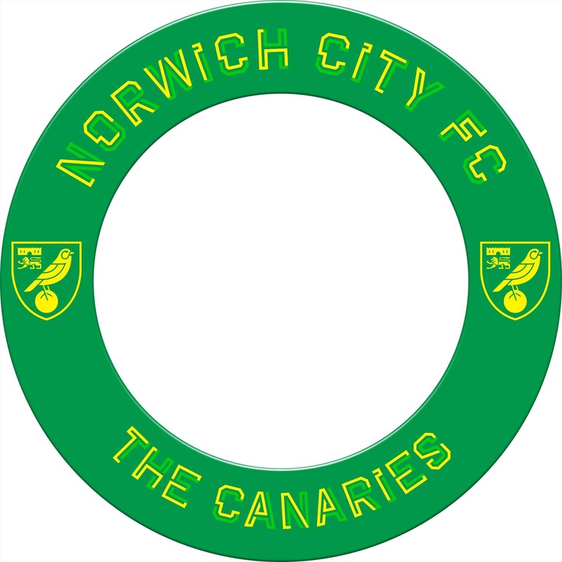 Norwich City FC – Official Licensed – The Canaries – Dartboard Surround – S2 – Green