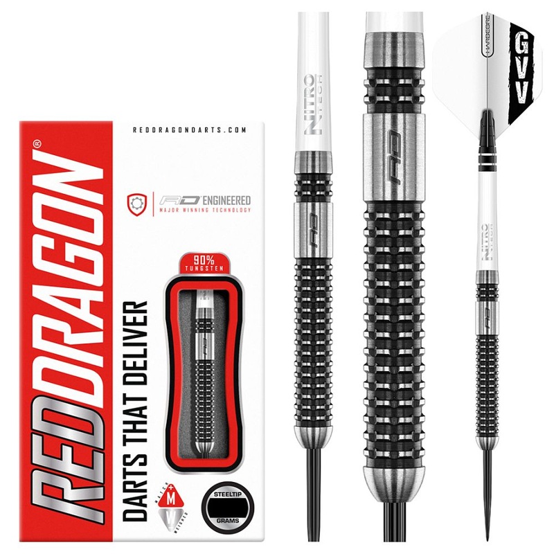Red Dragon Gian van Veen Axis SE 90% Tungsten Steel Tip Darts 23 grams