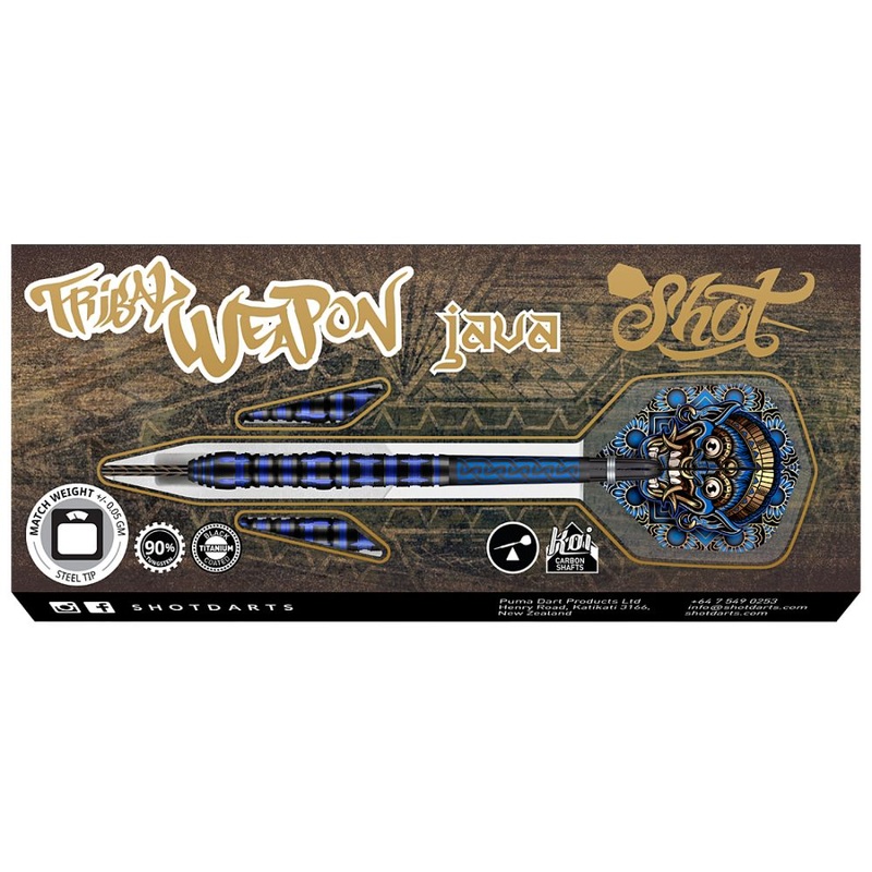 Shot Tribal Weapon Java 90% Tungsten Darts 23 grams