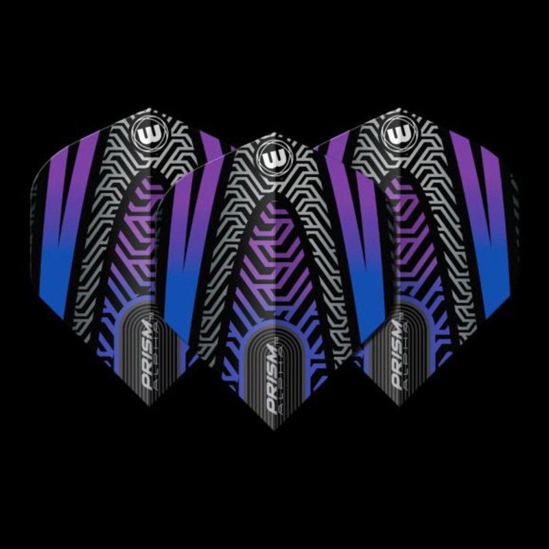 Winmau Prism Alpha Black & Purple Extra Thick Standard 100 Micron Poly metronic extra thick