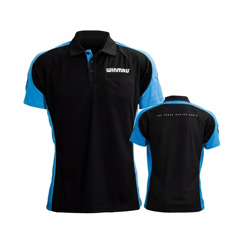 Winmau Wincool 3 Dart Shirt – Blue – Double Extra Large (2XL)