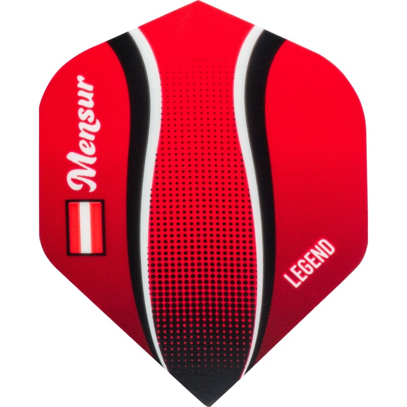 *Legend Mensur Suljovic Dart Flights – 100 Micron – No2 – Std – Red