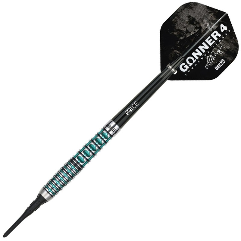 One80 Lourence Ilagan Gunner 4 Soft Tip Darts -18gm Jade