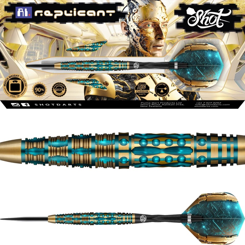 Shot – AI Replicant Darts – Steel Tip – 90% Tungsten – 23g 24g 25g 23 grams