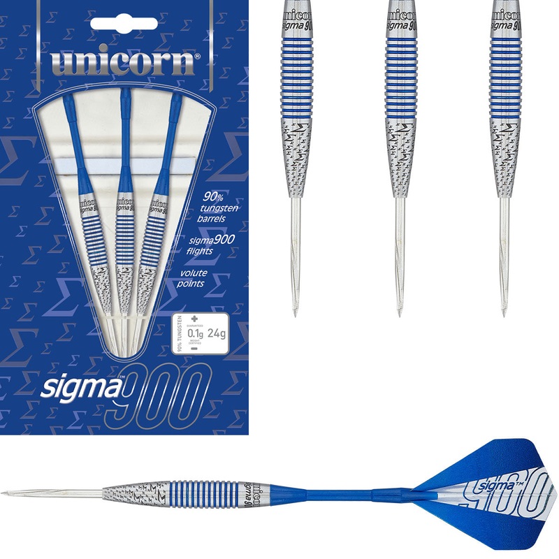 Sigma 900 – 90% Tungsten Steel Tip Darts by Unicorn 21 Gram