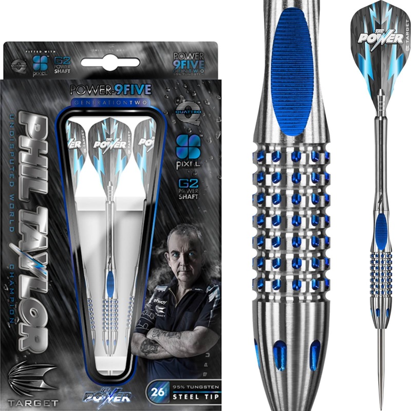 Target – Phil Taylor Gen 2 Darts – Steel Tip – 95% Tungsten – 22g 24g 26g 22 grams