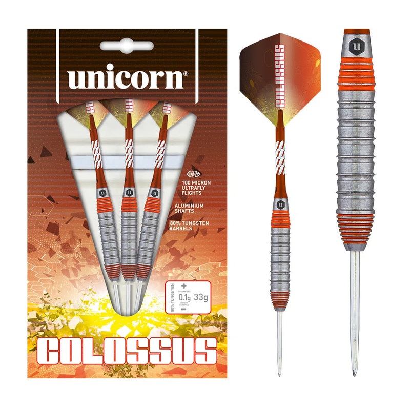 Unicorn Colossus Style 1 80% Tungsten Steel Tip Darts 33 GRAM