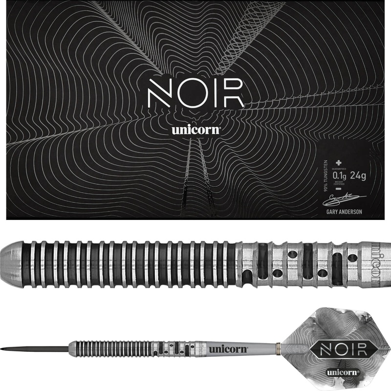 Unicorn – Gary Anderson Noir Phase 5 Darts – Steel Tip – 90% Tungsten – 21g 22g 23g 24g 25g 21 grams