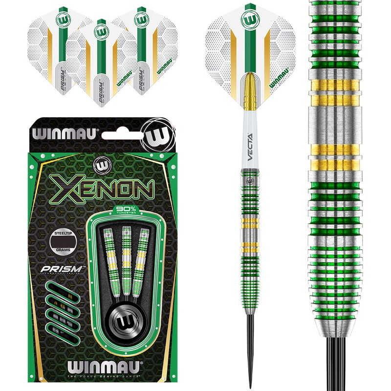 Xenon 90% Tungsten Steel Tip Darts by Winmau 23 Gram