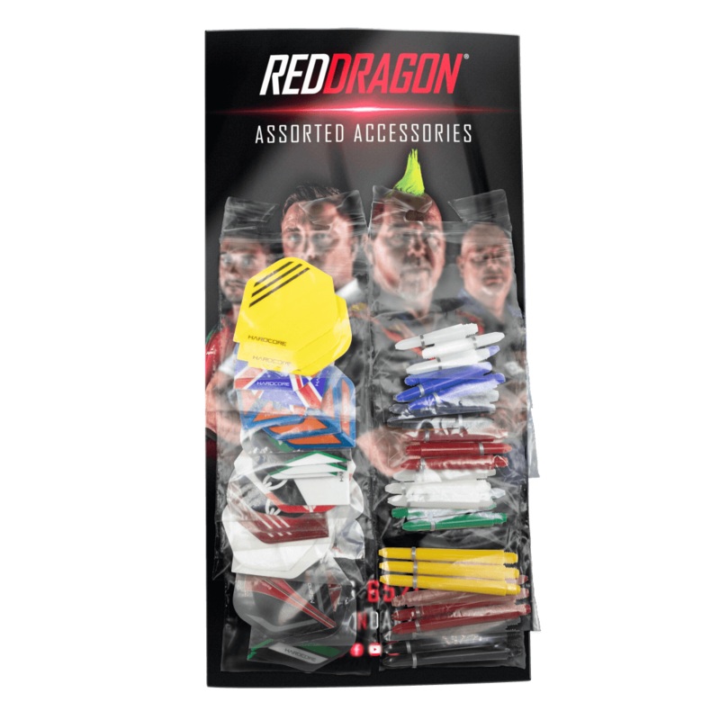 10 Sets Of Assorted Hardcore Flights & 10 Sets Of Assorted 2BA Ring Grip Shafts
