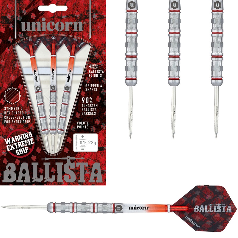 Ballista Style 4 90% Tungsten Dart Steel Tip Darts by Unicorn 22 Gram