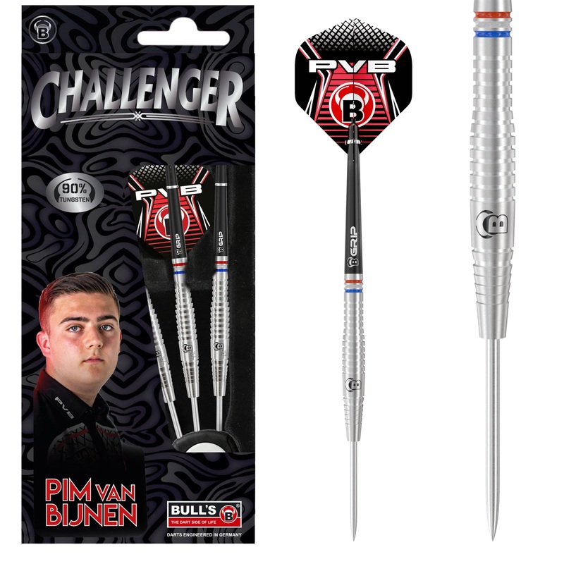 BULL’S Challenger Darts – Steel Tip – 90% Tungsten – Pim van Bijnen – 25g