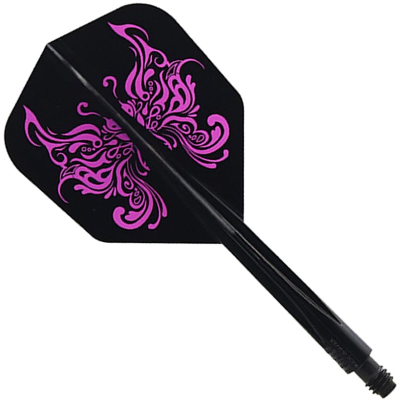 *Condor AXE Dart Flights – Tribal Butterfly – Small – Clear Black Short