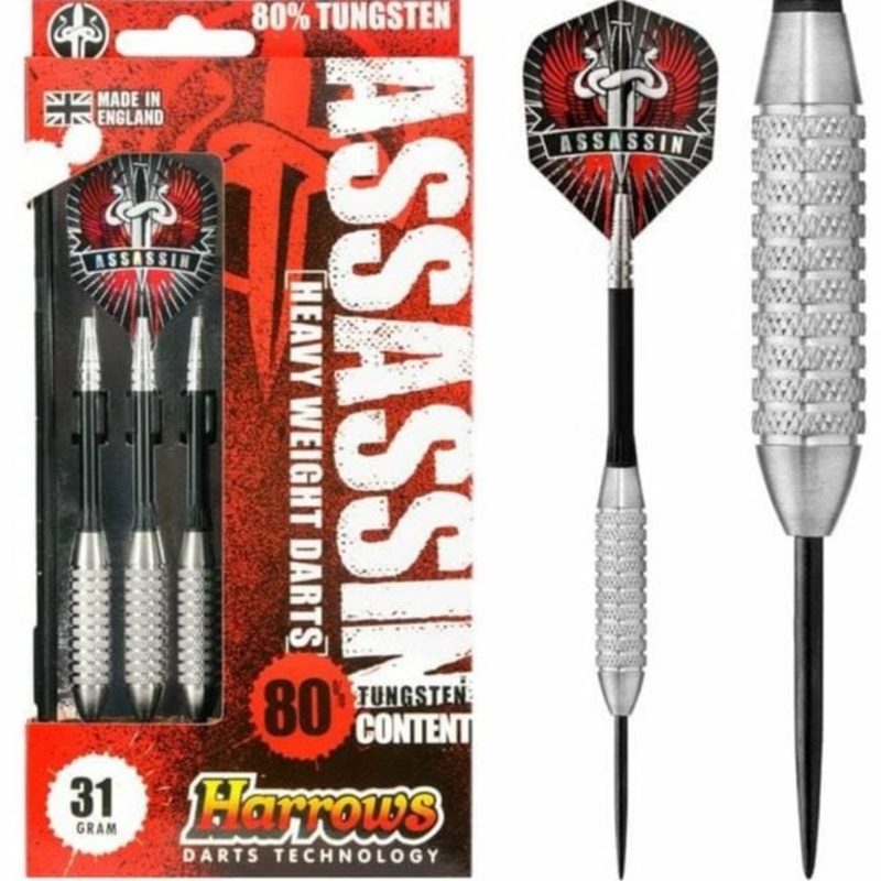 Harrows Assassin Darts – Steel Tip – Heavy – Ringed – 31g 31g