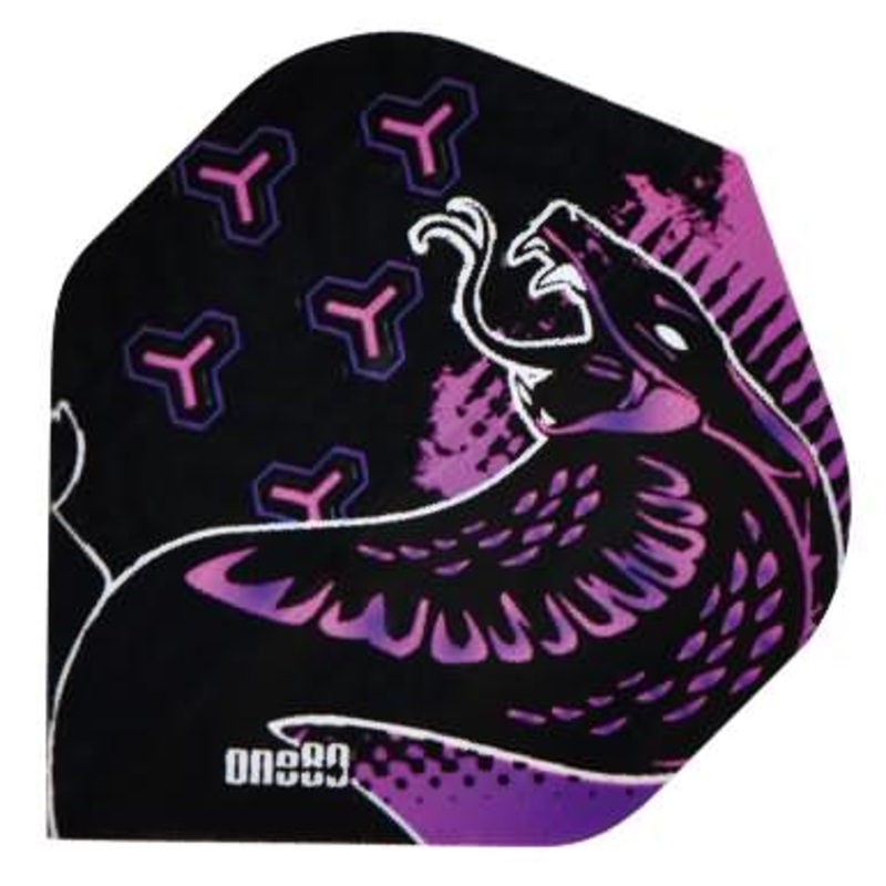 One80 Jelle Klaasen Purple Snake Dart Flights Standard 100 Micron Poly