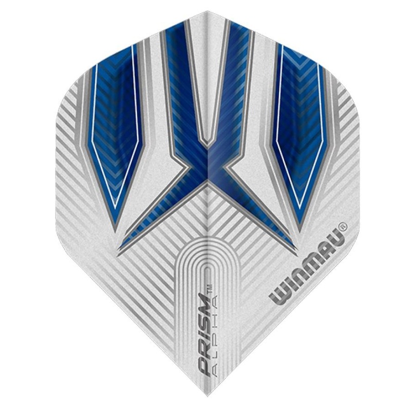 Winmau Prism Alpha White Translucent Blue Dart Flights Standard White/Blue