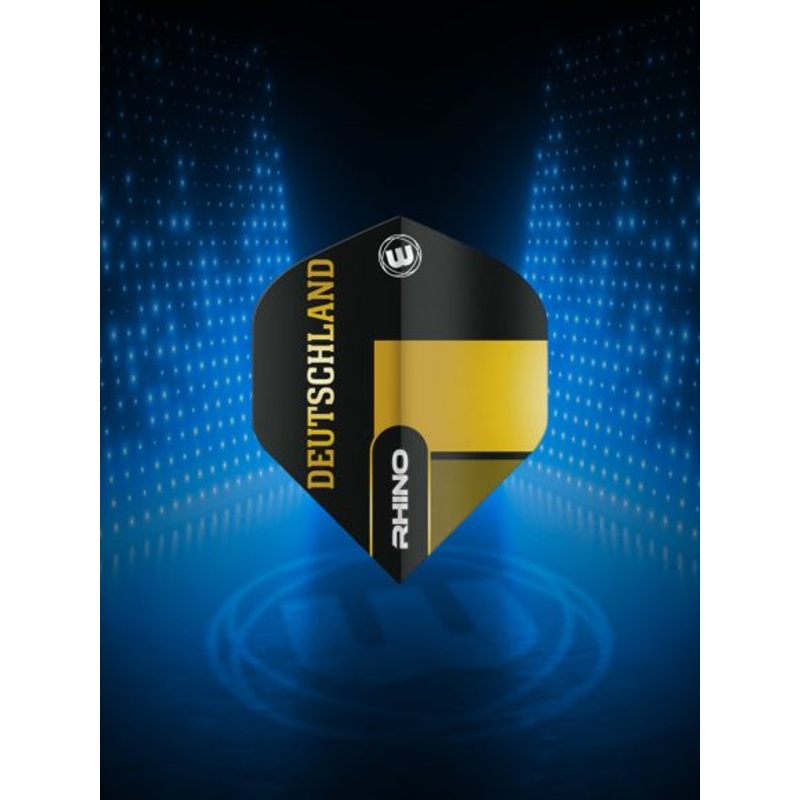Winmau Rhino Black & Gold Flag – Deutschland Extra Thick Standard Standard 100 Micron Poly metronic extra thick