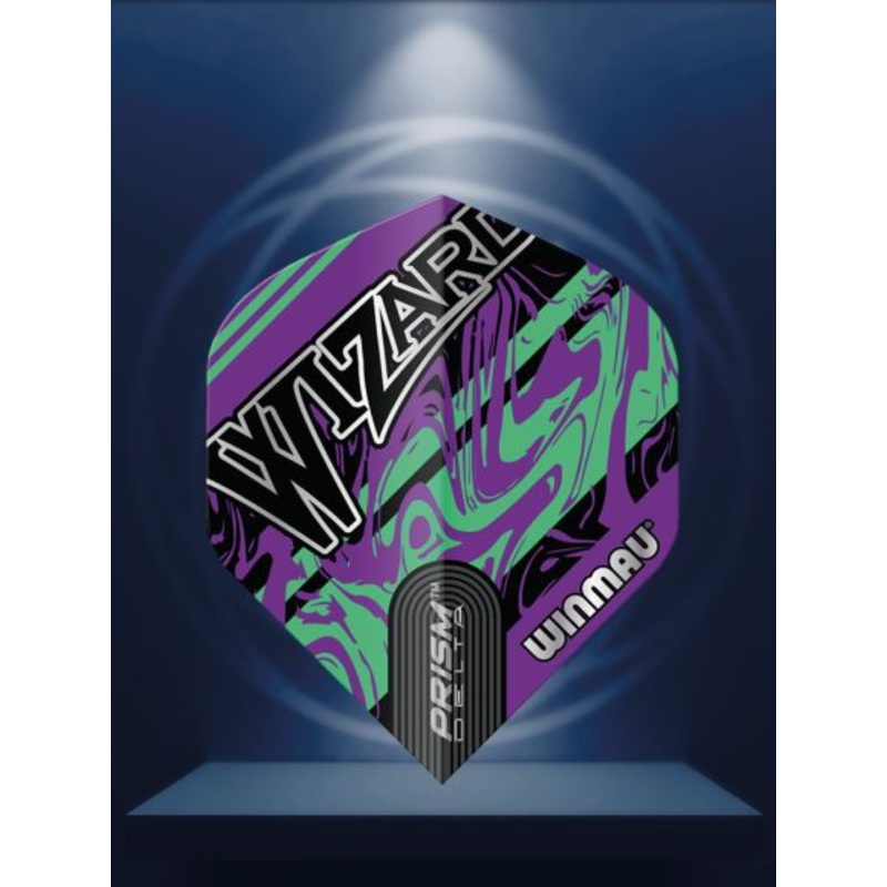 Winmau Specialist Players Prism Delta Wizard Purple & Green Flight Standard Standard 100 Micron Poly metronic extra thick