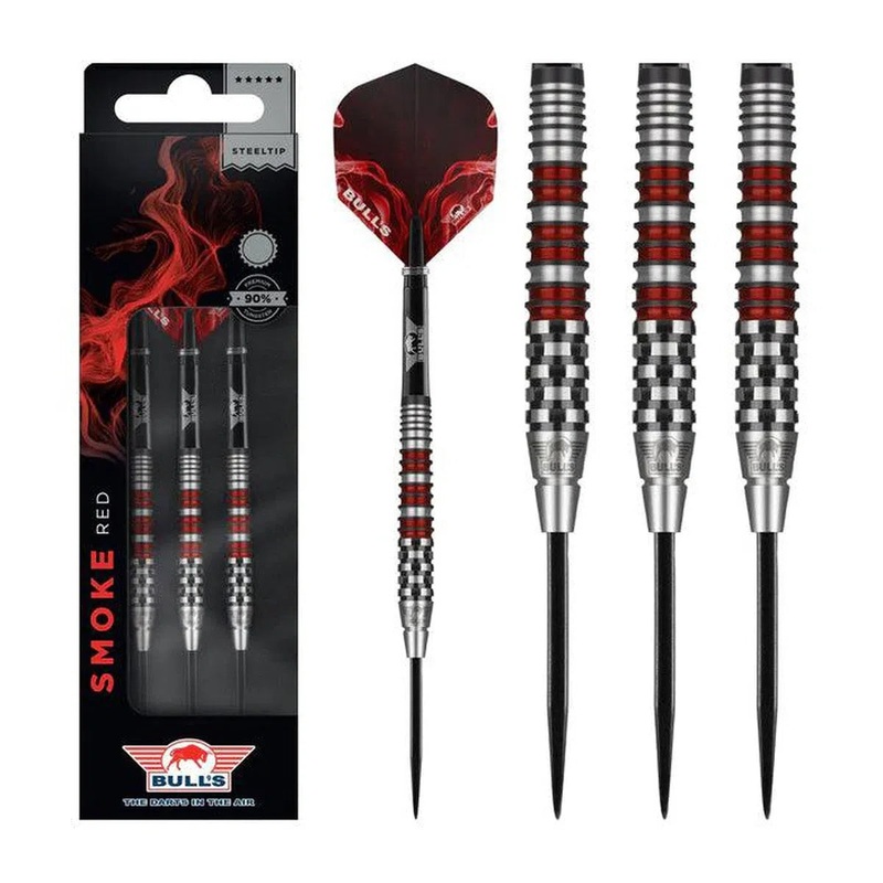 Bull’s NL Smoke Red A 90% Tungsten Steel Tip Darts 23 GRAM
