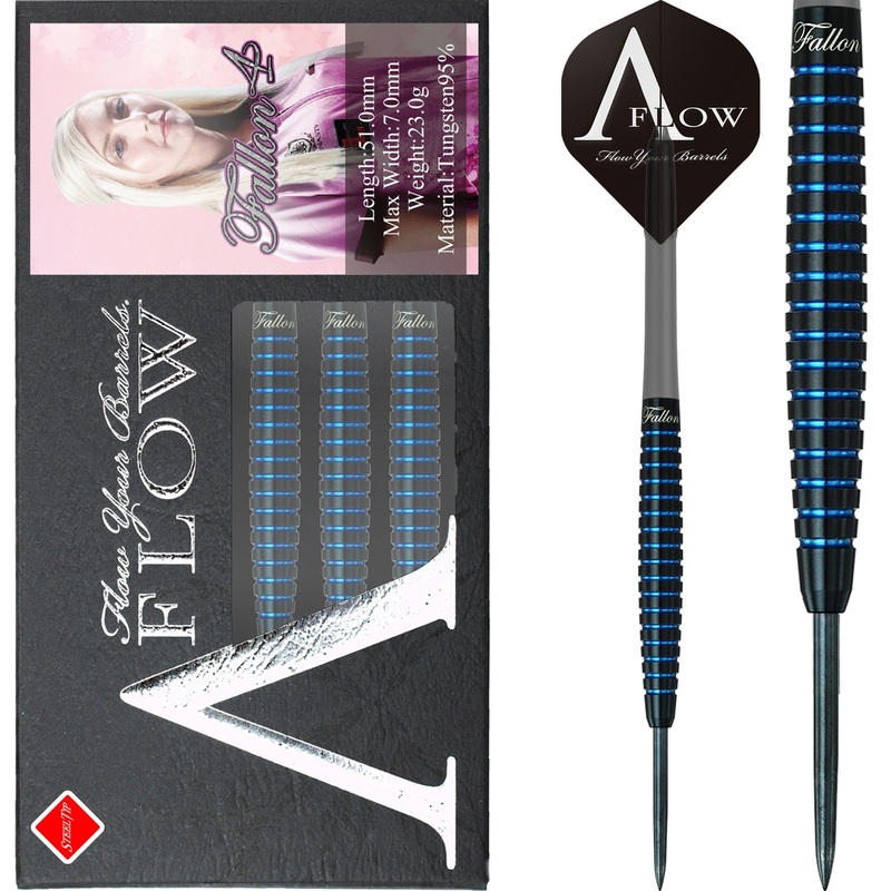 Dynasty – A Flow – Steel Tip Darts – Black Line – Fallon Sherrock – Blue Ring – Fallon 4 – 23g 23g