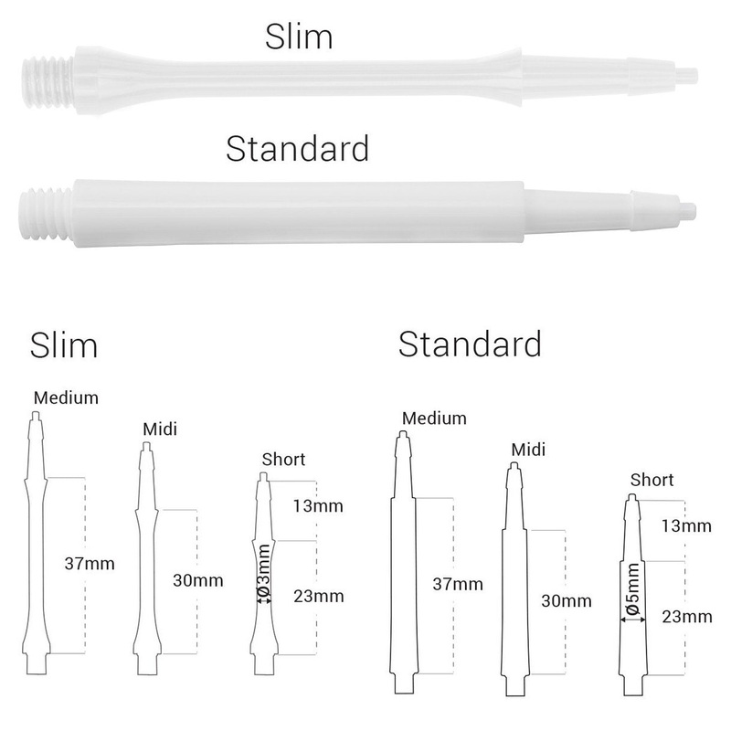 Harrows CLIC White System Dart Stems / Shafts Medium Slim