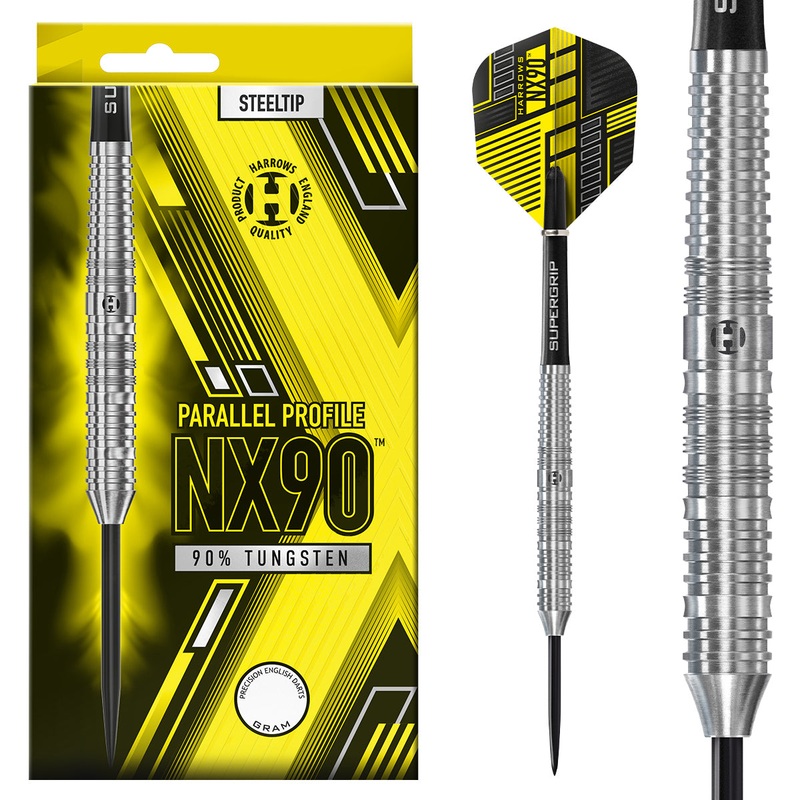 NX90 Parallel 90% Tungsten Steel Tip Darts by Harrows 22 Gram