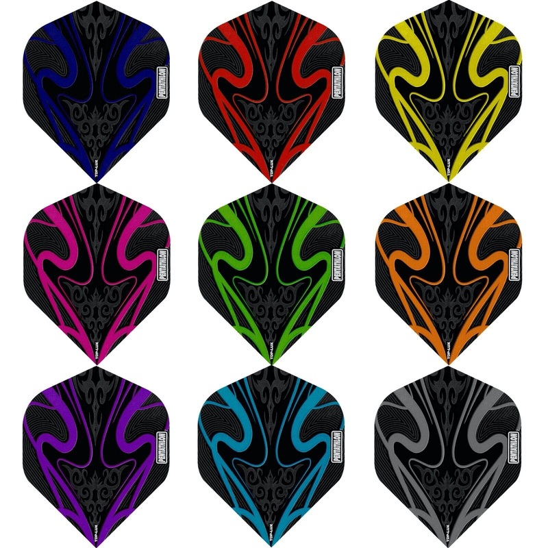 *Pentathlon TDP-Lux Dart Flights – Black Series – No2 – Std Aqua Blue