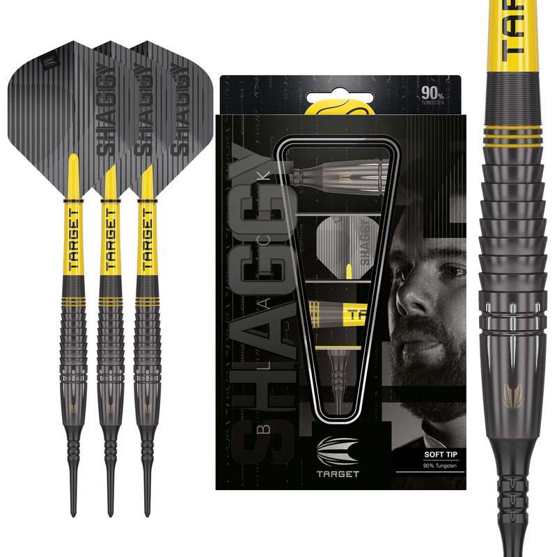 Scott Williams Black 90% Tungsten Soft Tip Darts by Target 20 Gram