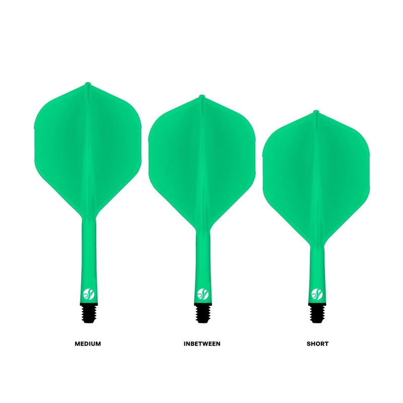 Shot Flight Deck – One Piece Dart Flight and Shaft System – Green Short
