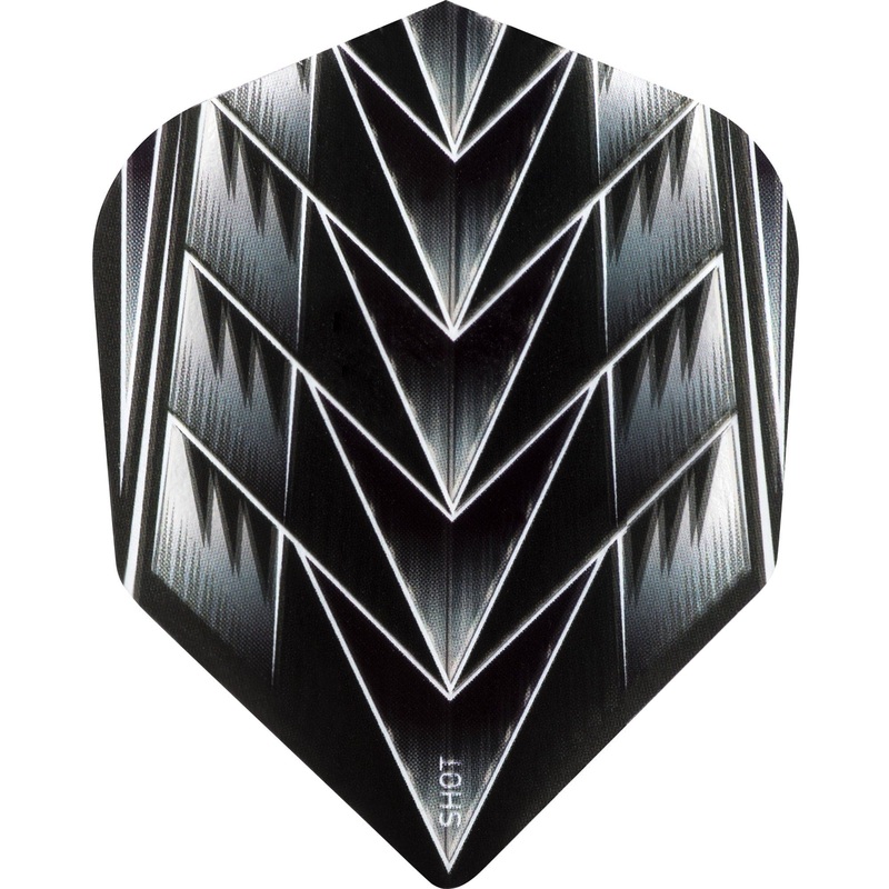 Shot Tribal Weapon Dart Flights – Transparent – Std No6 – Black