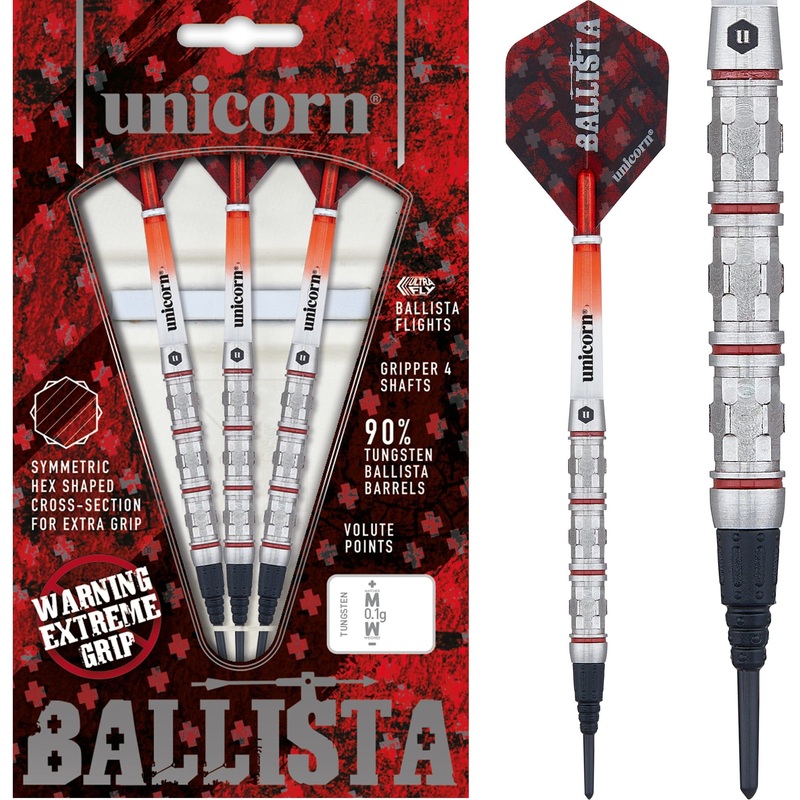 *Unicorn Ballista Darts – Style 4 – Soft Tip – Extreme Hex Grip 18g