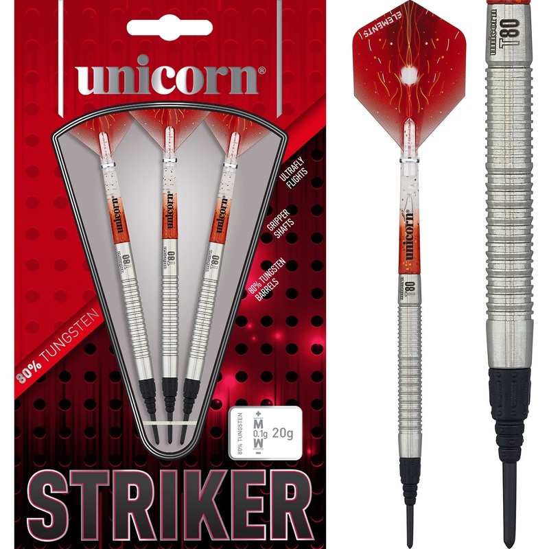 Unicorn T80 Darts – Core XL – Soft Tip – S1 – Striker 19g
